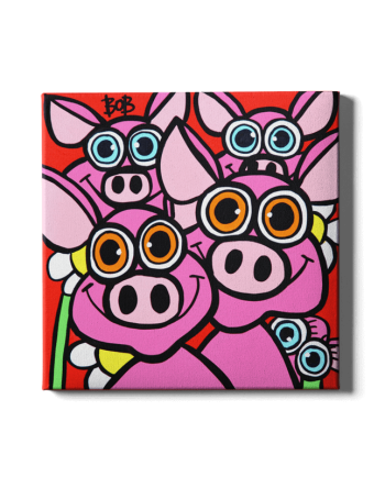 Pig Family Bob Art by Bob Marongiu